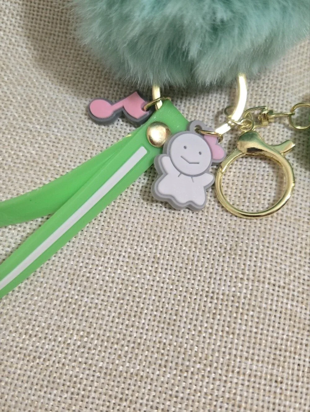 Keroppi Frog Pom Pom Keychain Wristband Bag Charm